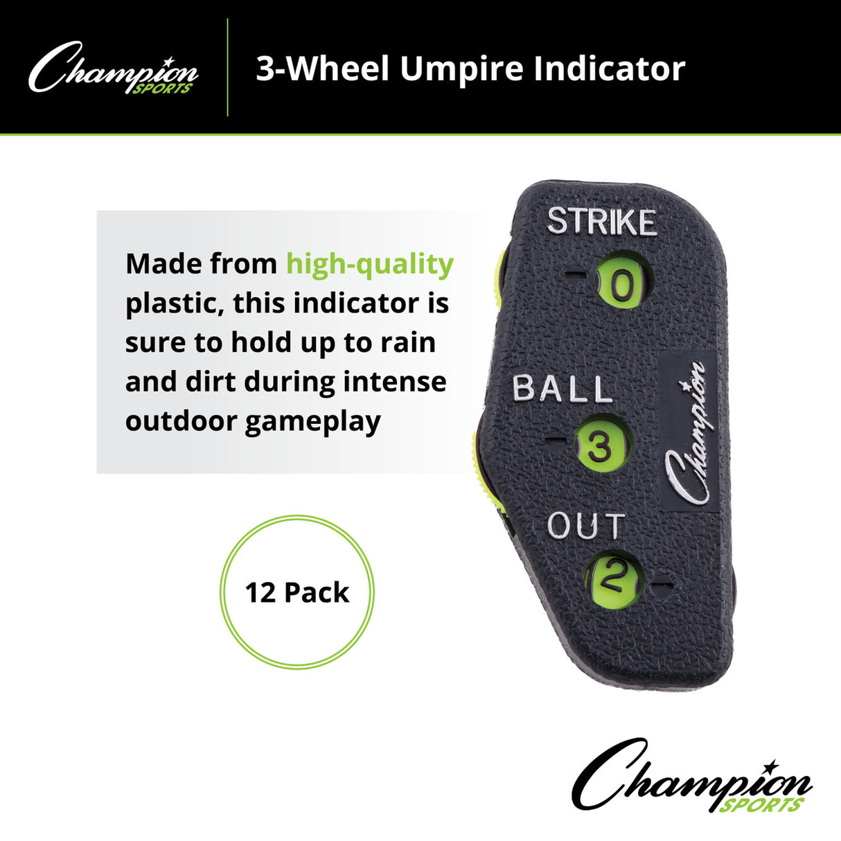 Champion Sports 3-WHEEL UMPIRE INDICATOR