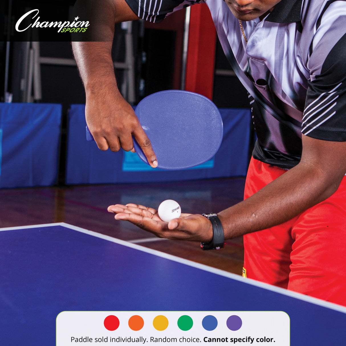 Champion Sports PLASTIC TABLE TENNIS PADDLE