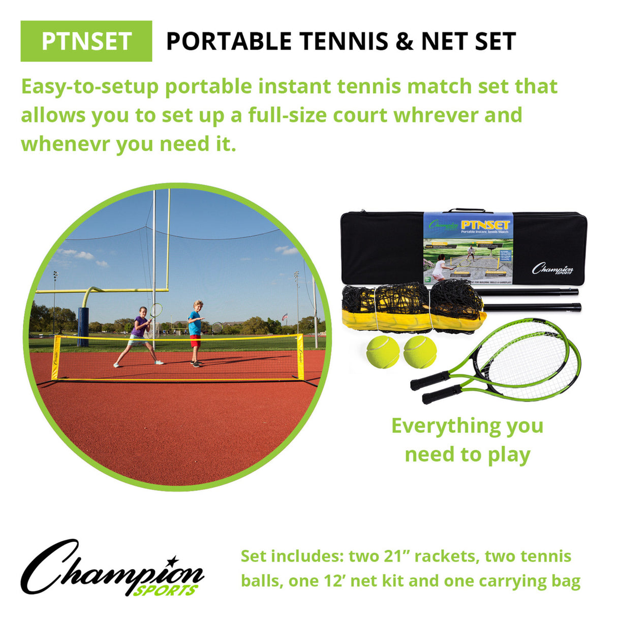 Champion Sports TENNIS NET SET