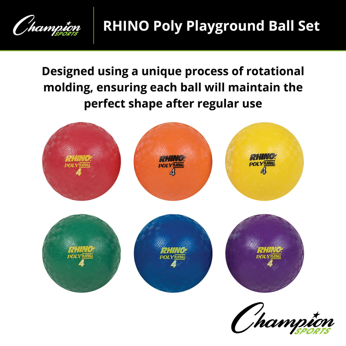 Champion Sports POLY PLAYGROUND BALL SET 13" D