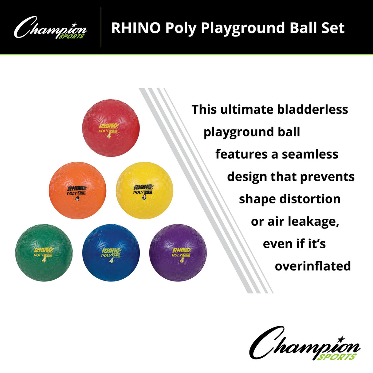Champion Sports POLY PLAYGROUND BALL SET 13" D