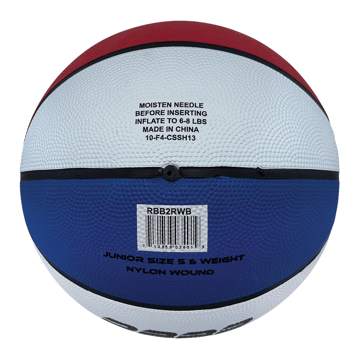 SIZE 5 RUBBER BASKETBALL RED