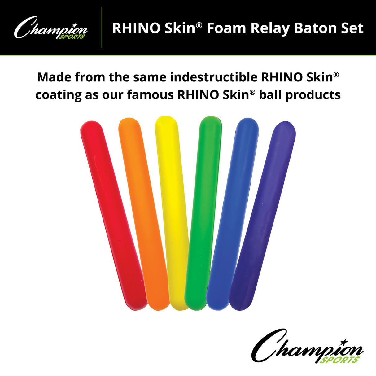 Champion Sports FOAM RELAY BATON SET
