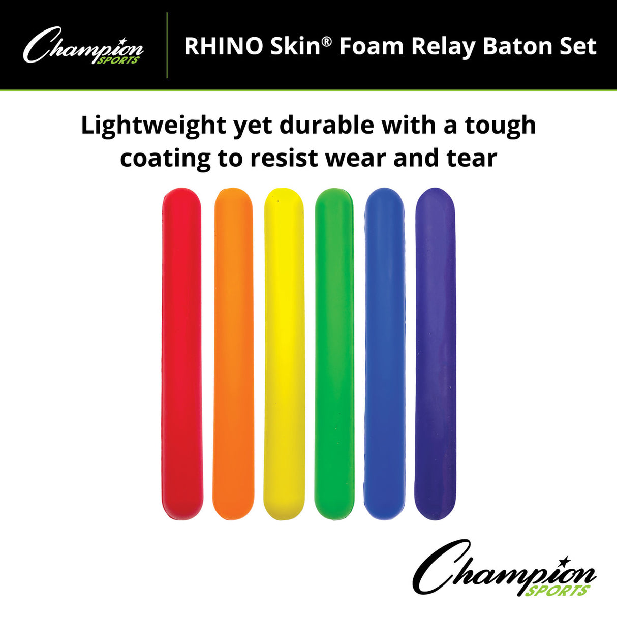 Champion Sports FOAM RELAY BATON SET