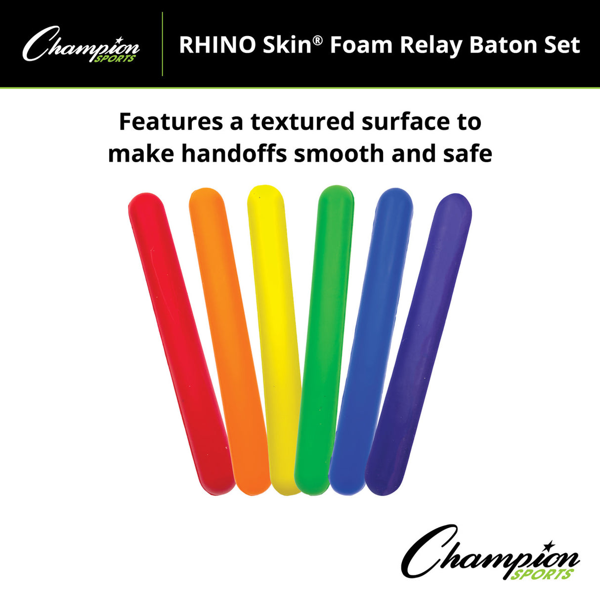 Champion Sports FOAM RELAY BATON SET