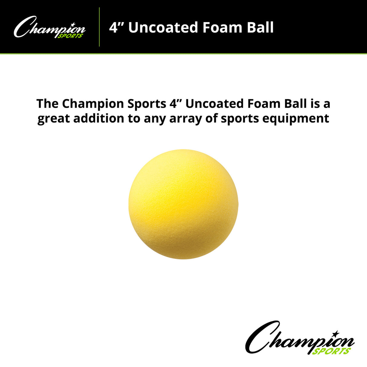 Champion Sports UNCOATED REGULAR DENSITY FOAM BALL 3" D