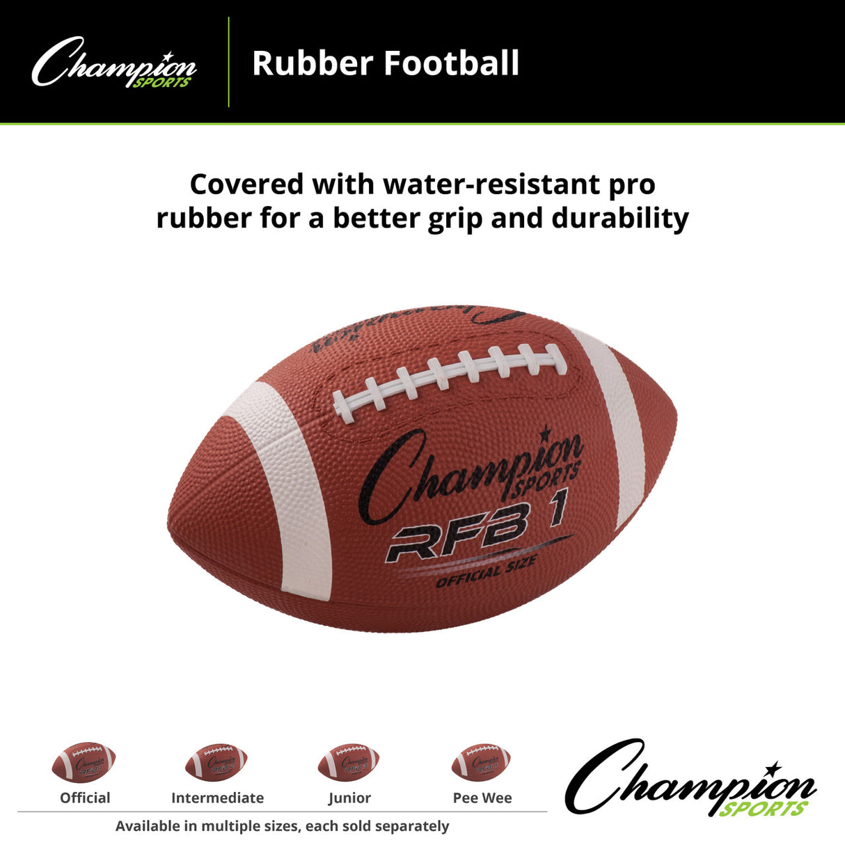 Champion Sports RUBBER FOOTBALL OFFICIAL