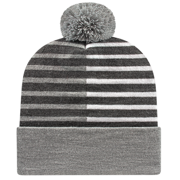Cap America USA-Made Beanie RKH12 Half Color Knit Cap with Cuff