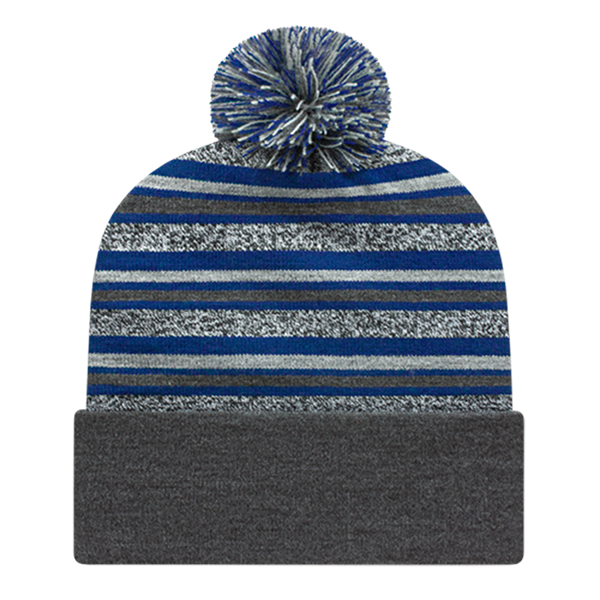 Cap America USA-Made Beanie RKL12 Striped Knit Cap with Cuff