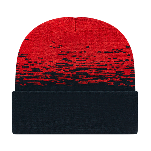 Cap America USA-Made Beanie RKS12 Static Pattern Knit Cap with Cuff