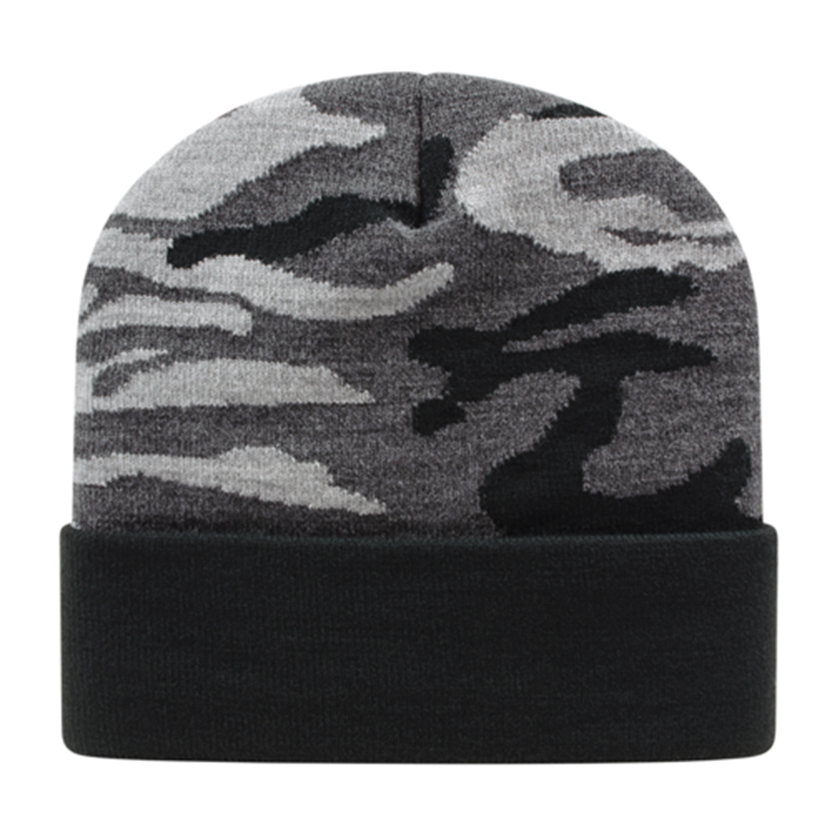Cap America Urban Camouflage Knit Cap with Solid Color Cuff RKUC12