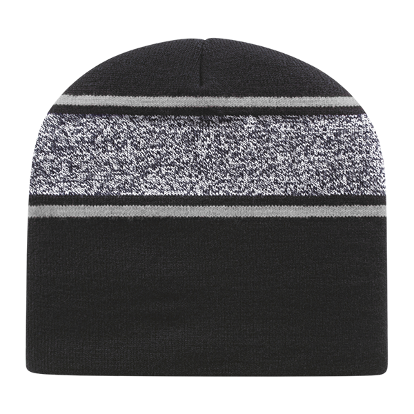Cap America USA-Made Beanie RKV9 Variegated Striped Beanie