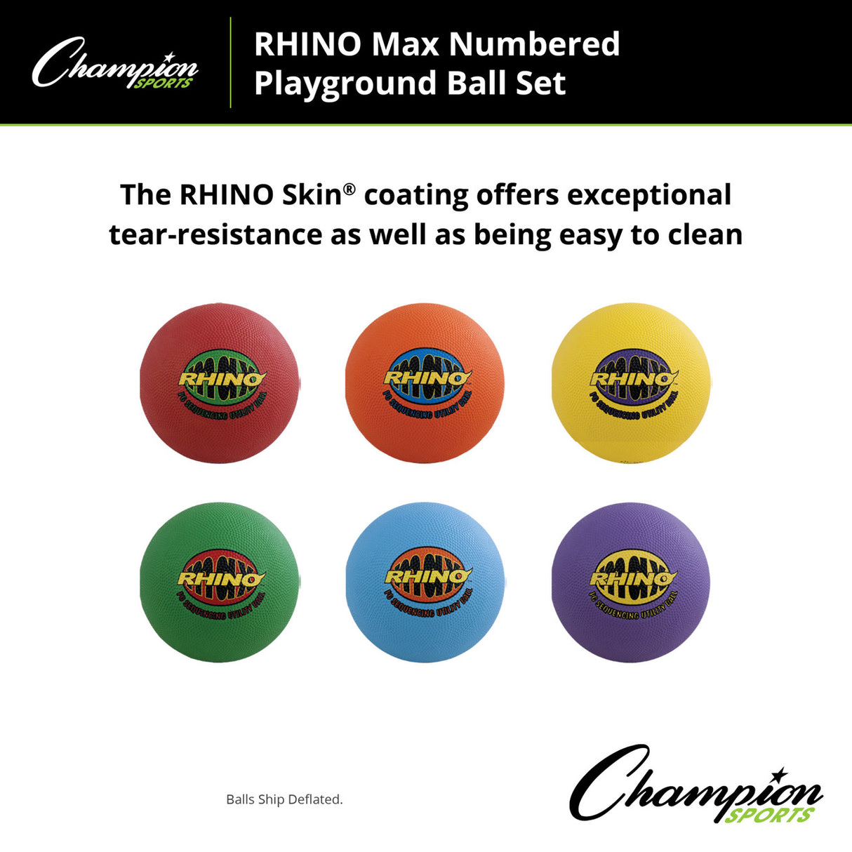 RHINO MAX NUMBERED PLAYGROUND BALL SET