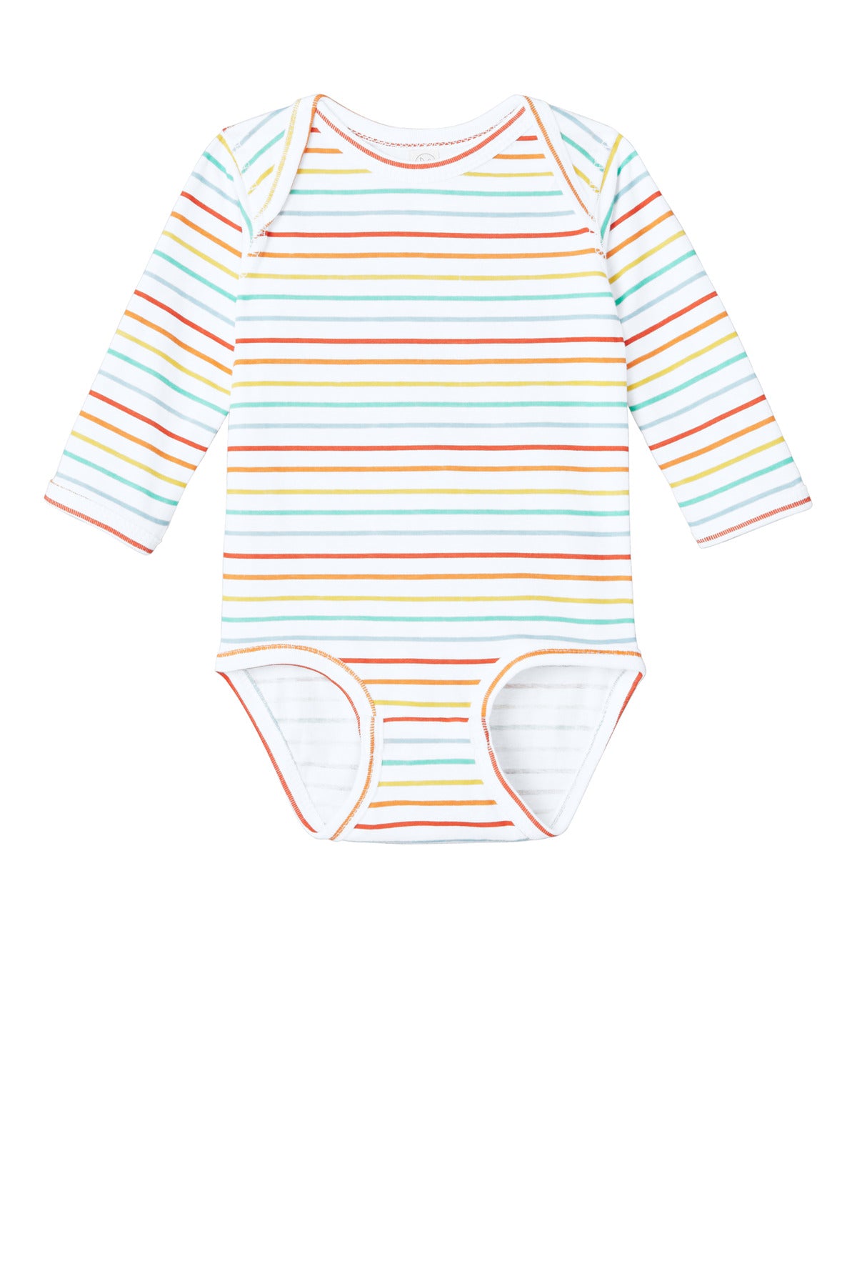 Rabbit Skins ™ Infant Long Sleeve Jersey Bodysuit RS4421 - Rabbit Skins RS4421 Infant & Toddler Rabbit Skins Rainbow Stripe 06M