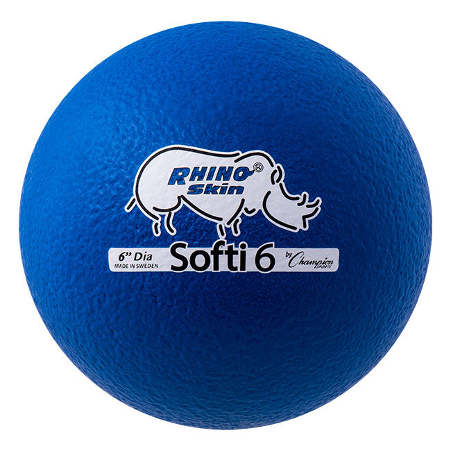 6" RHINO SKIN, LOW BOUNCE, SOFTI FOAM BALL SET OF 6 COLORS