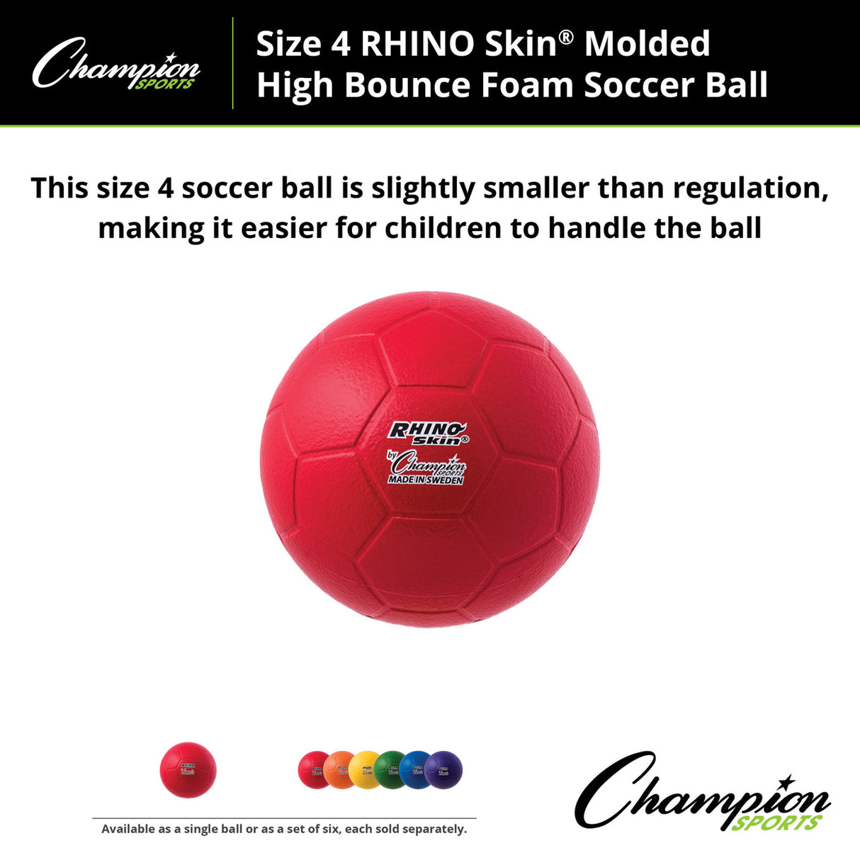 RHINO Skin RHINO SKIN MOLDED SOCCER BALL 8" D