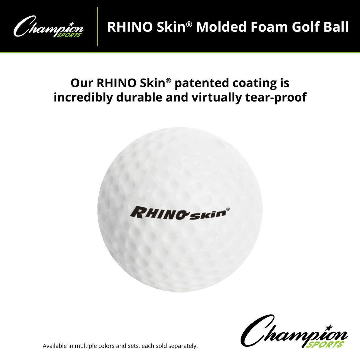 Champion Sports RHINO SKIN MOLDED FOAM GOLF BALL