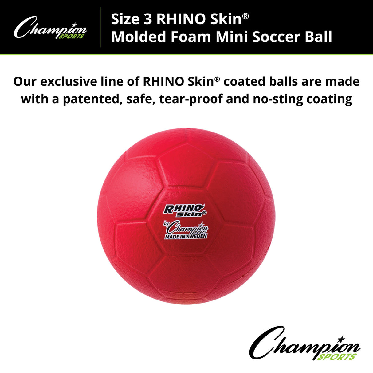 RHINO Skin RHINO SKIN MOLDED SOCCER BALL 8" D