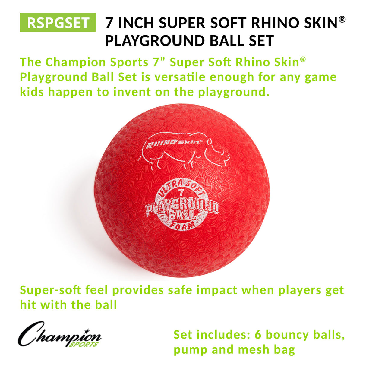 RHINO Skin 8.5" SOFT RHINO SKIN PLAYGROUND BALL SET
