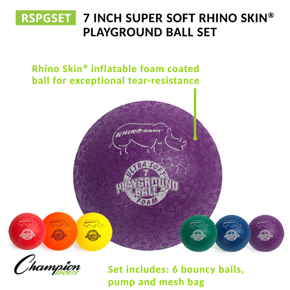RHINO Skin 8.5" SOFT RHINO SKIN PLAYGROUND BALL SET