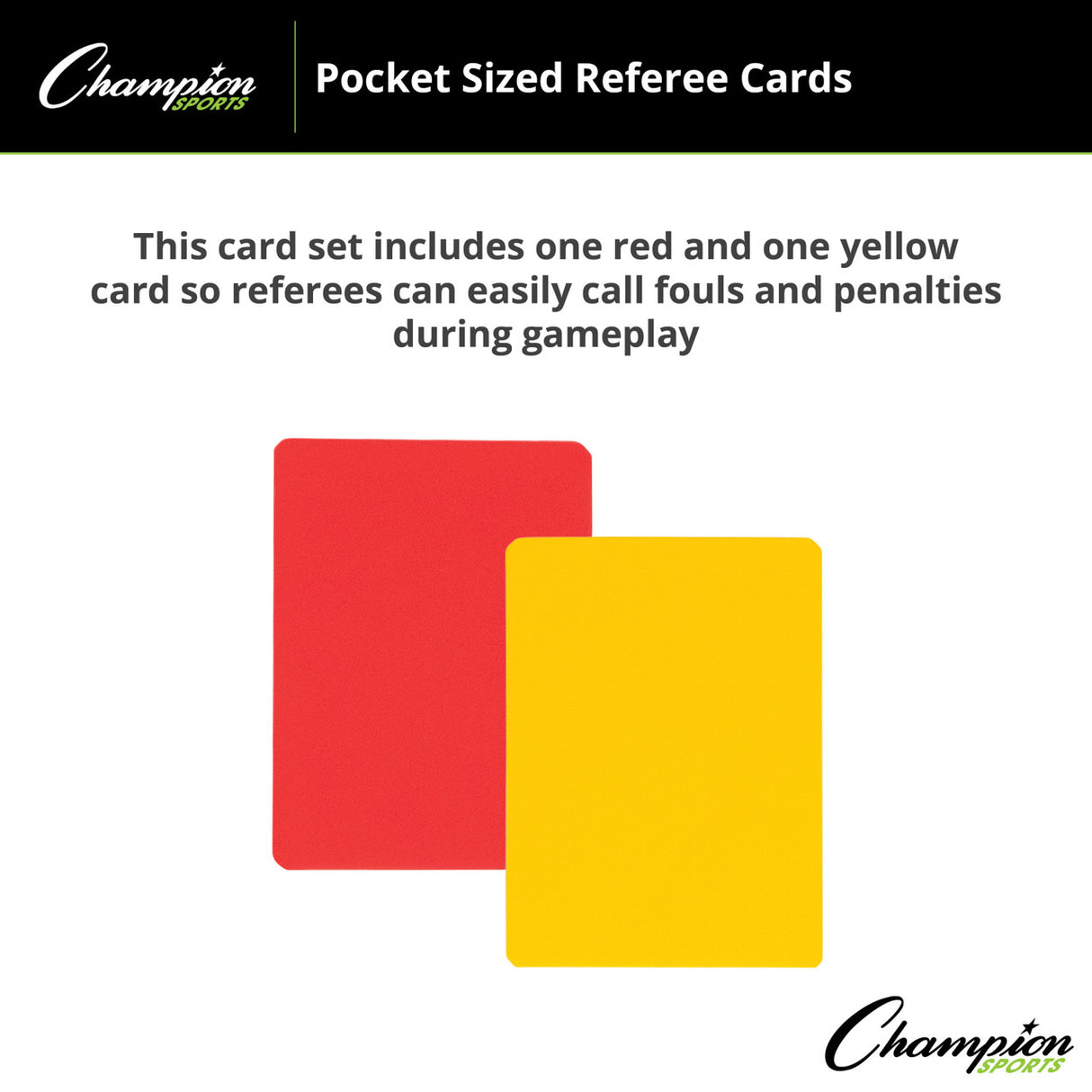 Champion Sports REFEREE CARDS