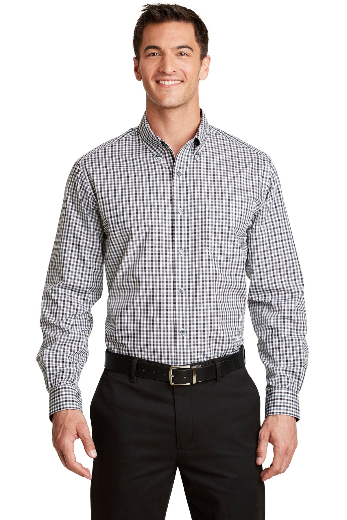 Port Authority ® Long Sleeve Gingham Easy Care Shirt. S654 - Port Authority S654