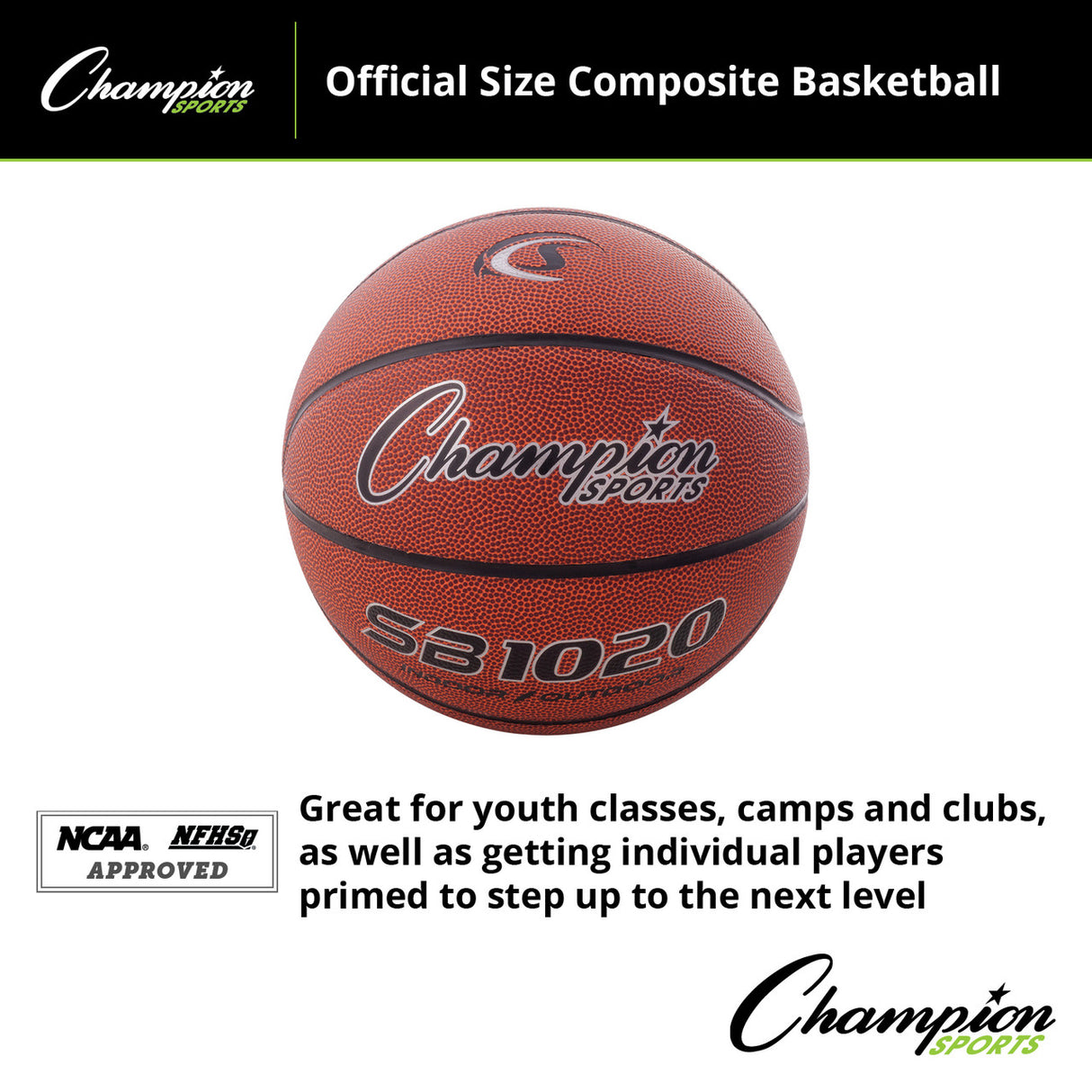Champion Sports COMPOSITE BASKETBALL 29.5" OFFICIAL NCAA NFHS