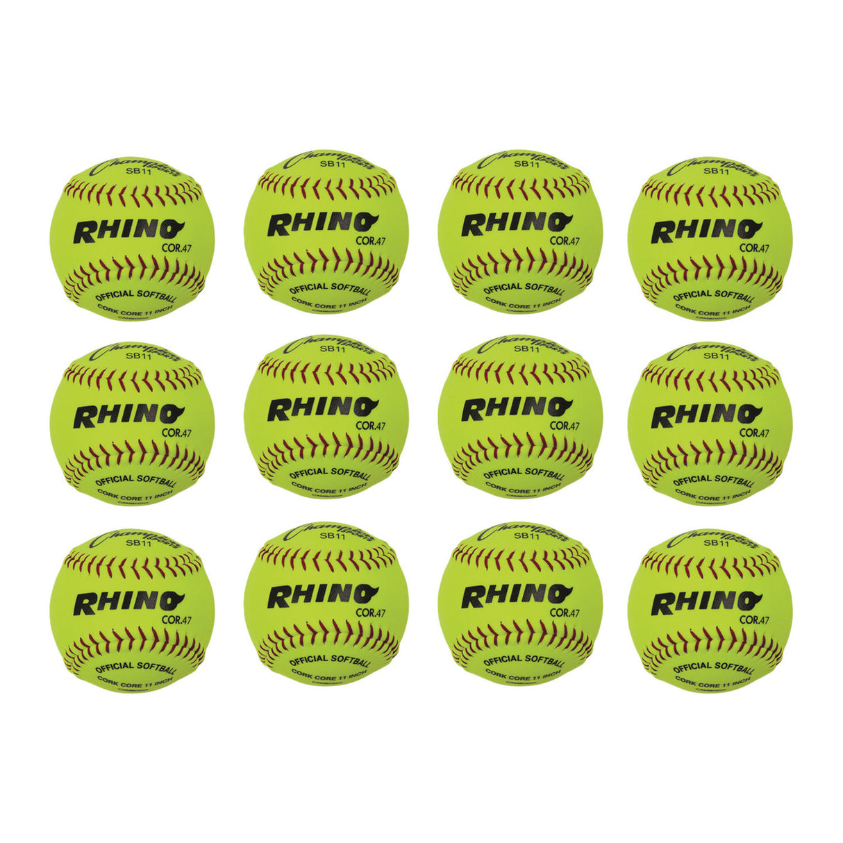 Champion Sports 11" SYNTHETIC LEATHER CORK CORE SOFTBALL