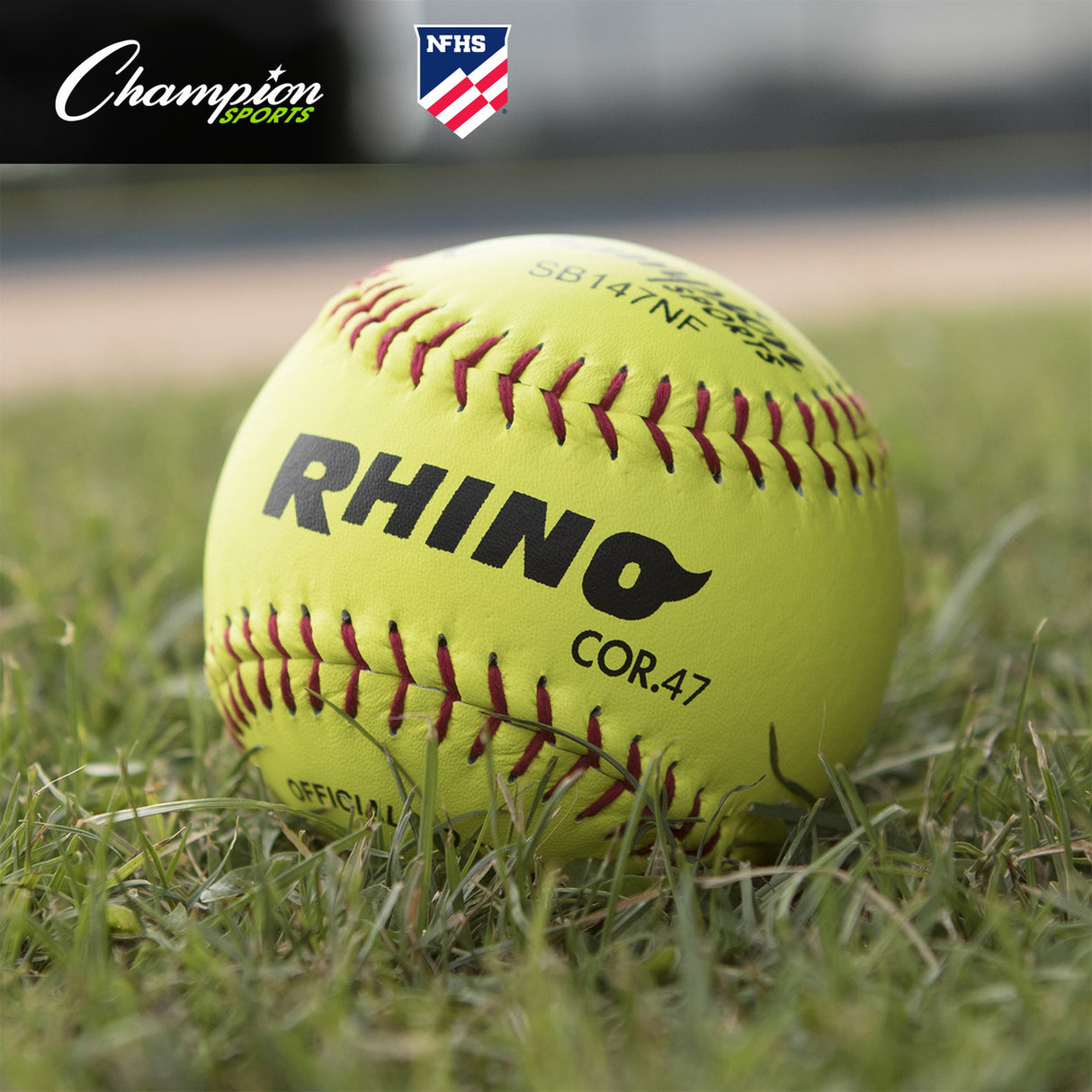 Champion Sports 11" LEATHER POLY CORE SOFTBALL, NFHS APPROVED
