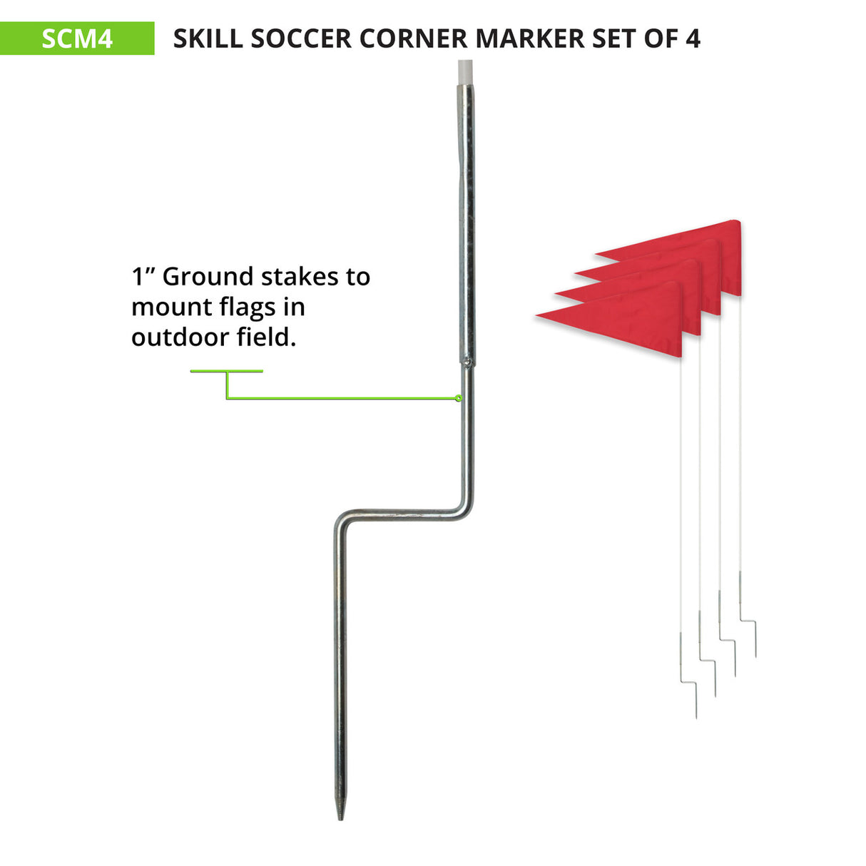 Champion Sports ECONOMY SOCCER CORNER FLAGS