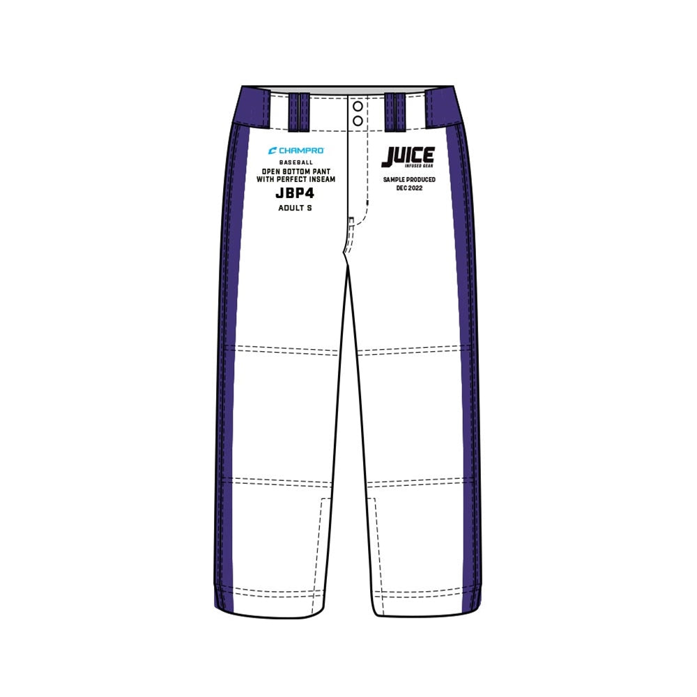 Champro SIZE KIT Juice Open Bottom Baseball Pant w/Perfect Inseam | Champro SJBP4KIT Champro Standard XS