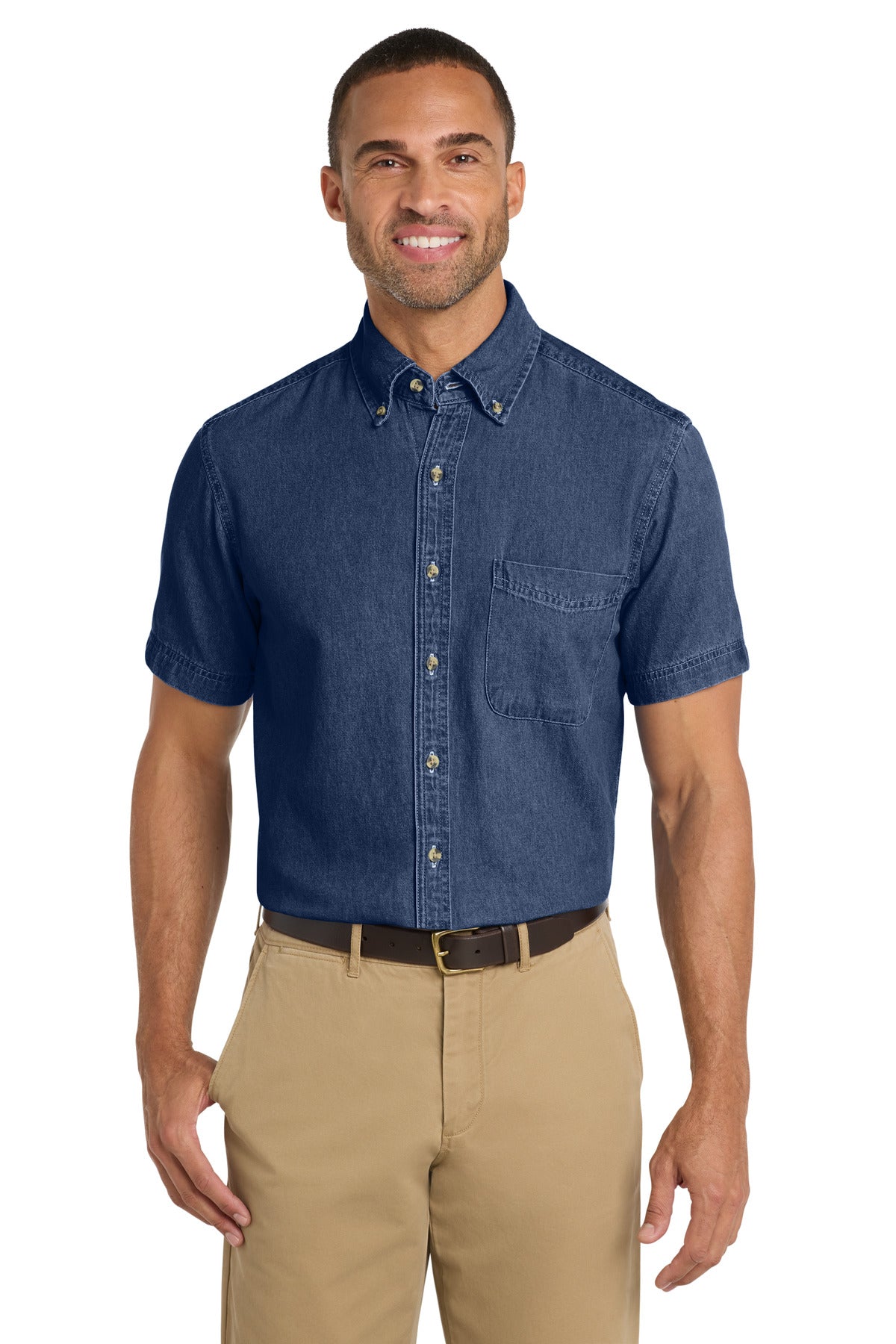 Port & Co ™ Short Sleeve Value Denim Shirt. SP11 - Port & Co SP11