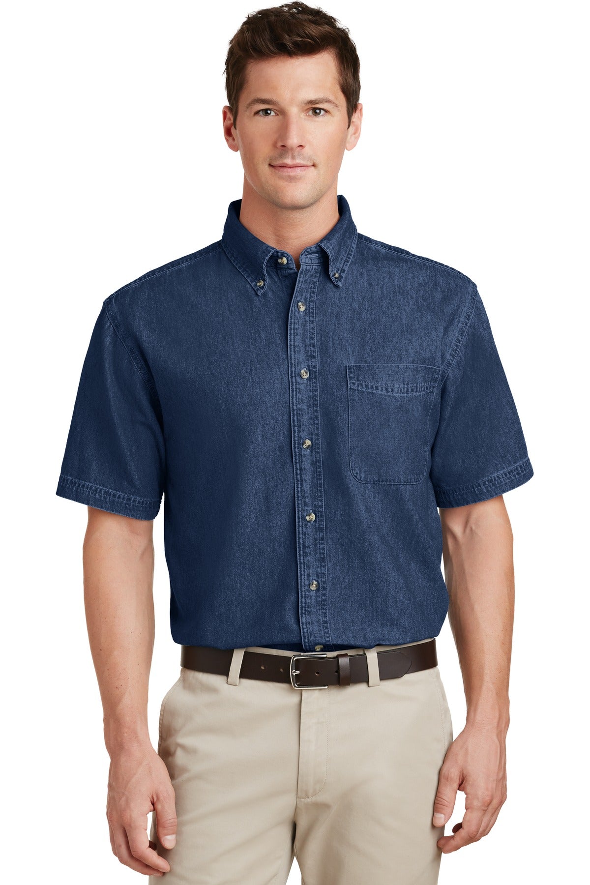 Port & Co ™ Short Sleeve Value Denim Shirt. SP11 - Port & Company SP11
