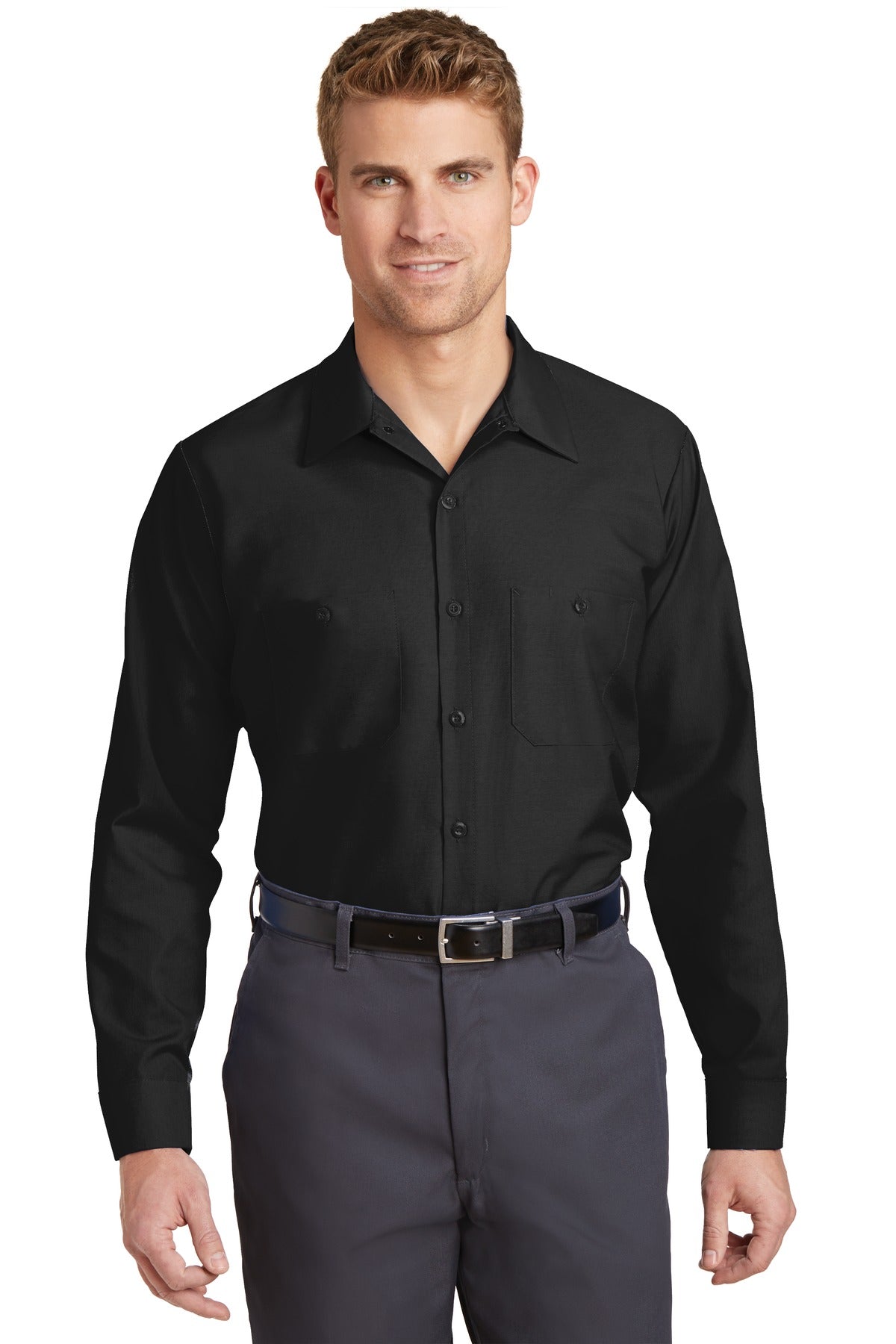 Red Kap ® Long Size, Long Sleeve Industrial Work Shirt. SP14LONG - Red Kap SP14LONG