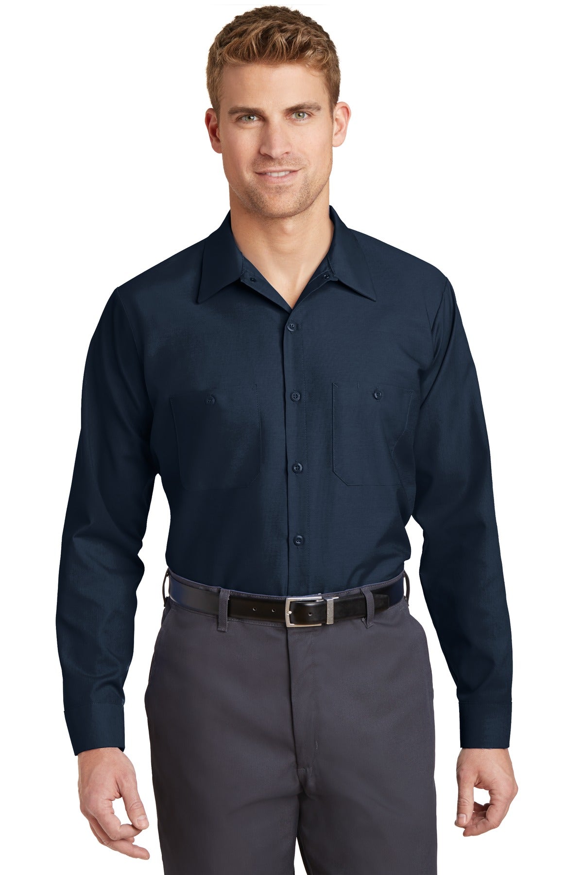 Red Kap ® Long Size, Long Sleeve Industrial Work Shirt. SP14LONG - Red Kap SP14LONG