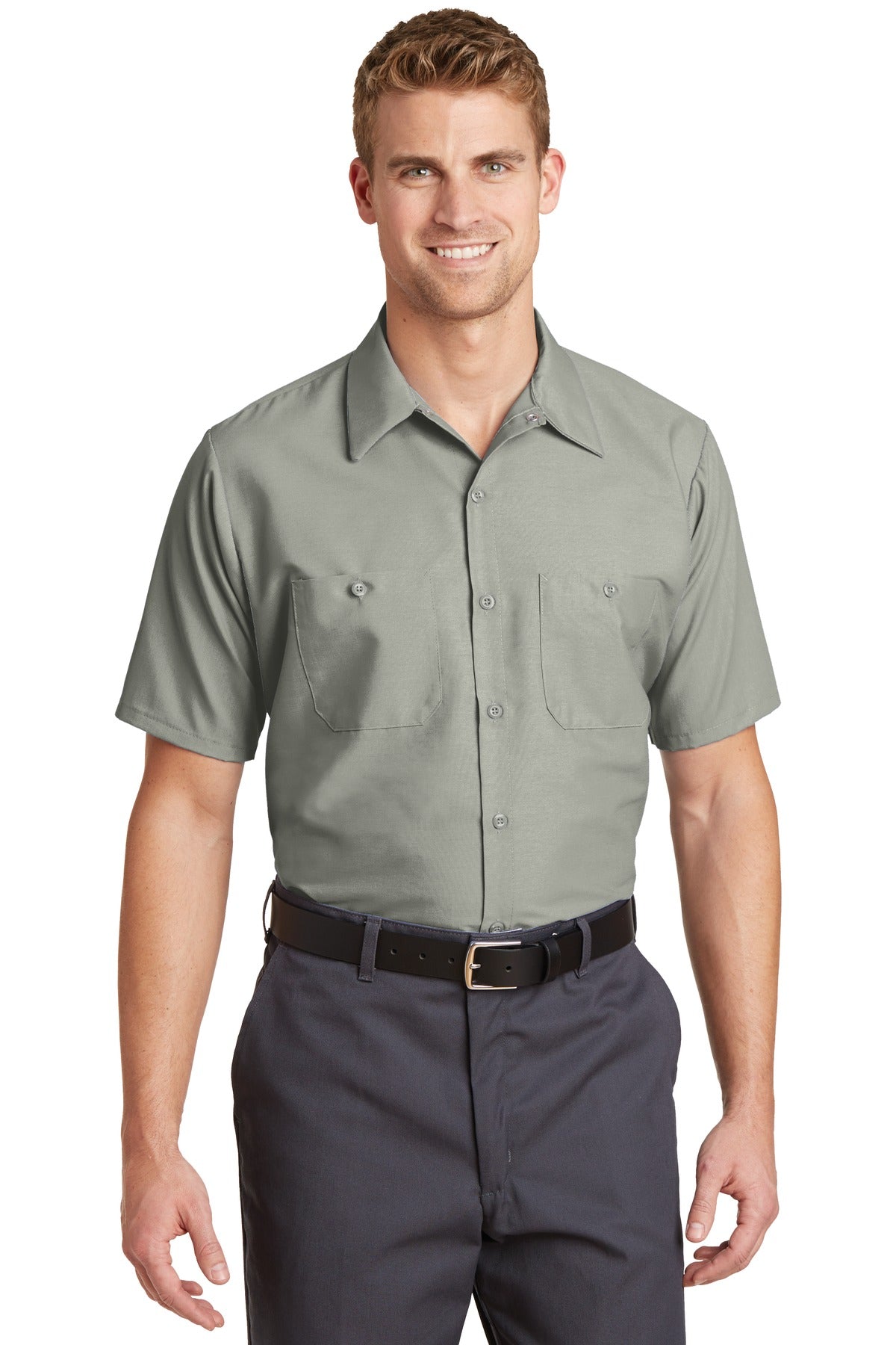 Red Kap ® Long Size, Short Sleeve Industrial Work Shirt. SP24LONG - Red Kap SP24LONG