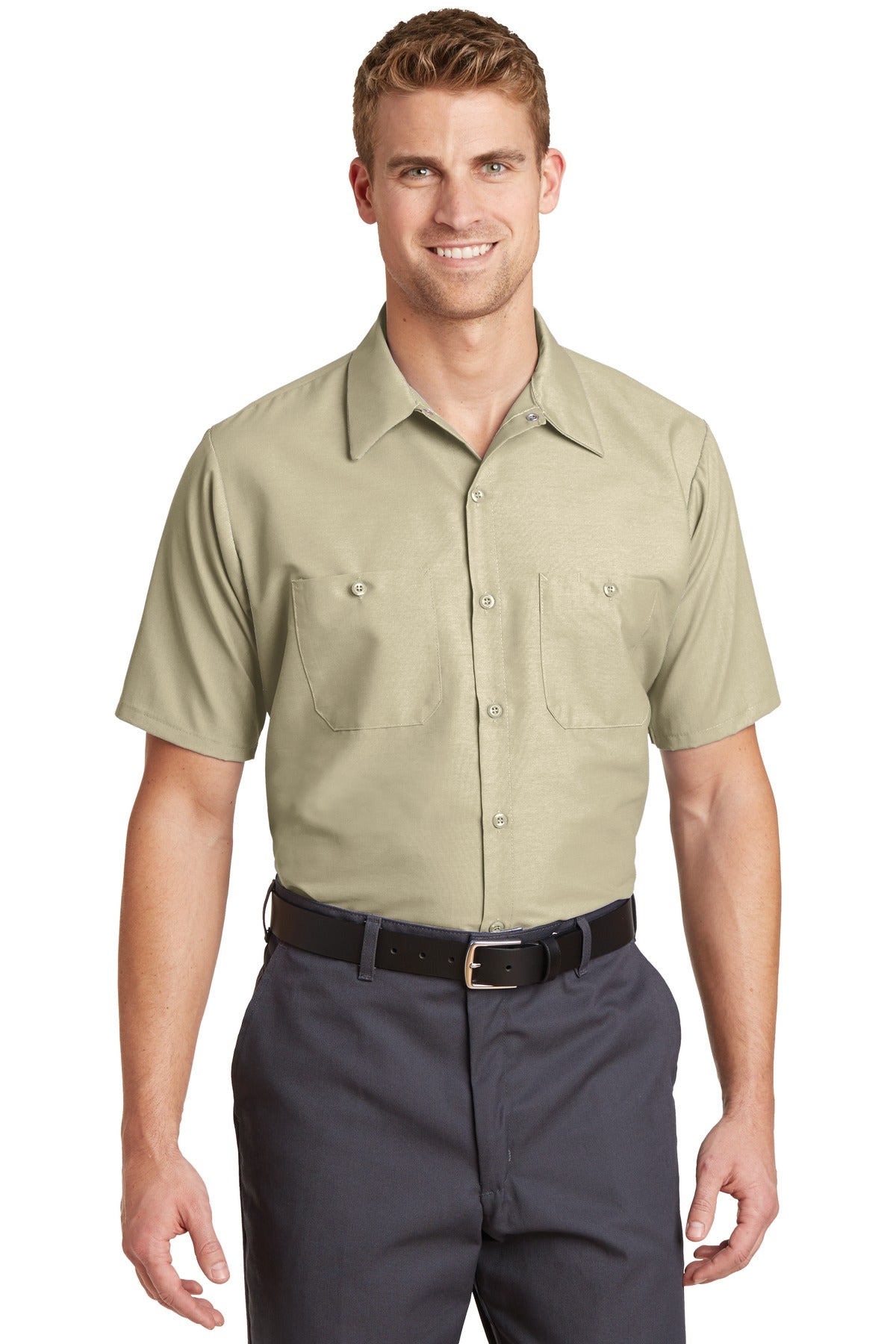 Red Kap ® Long Size, Short Sleeve Industrial Work Shirt. SP24LONG - Red Kap SP24LONG