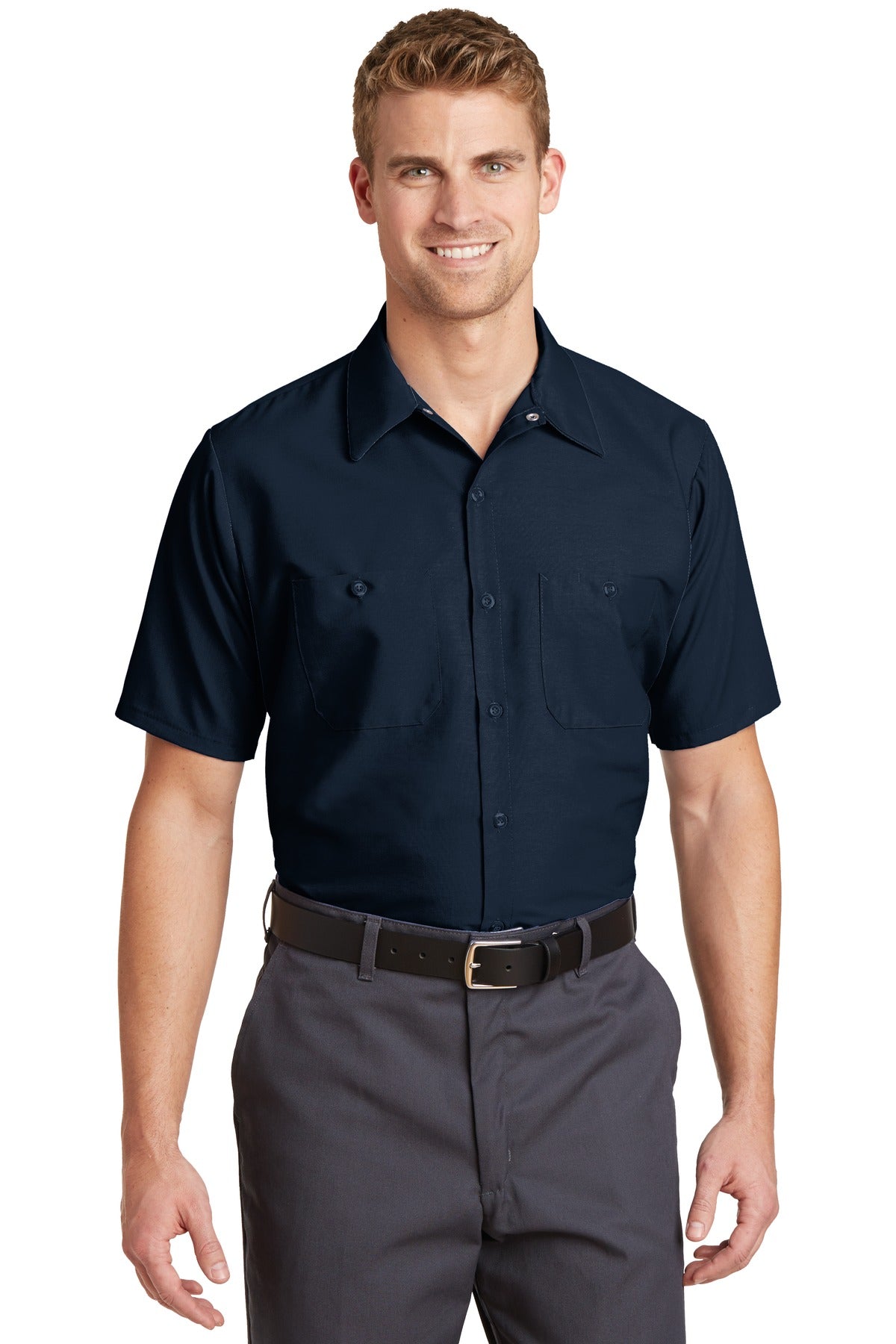 Red Kap ® Long Size, Short Sleeve Industrial Work Shirt. SP24LONG - Red Kap SP24LONG