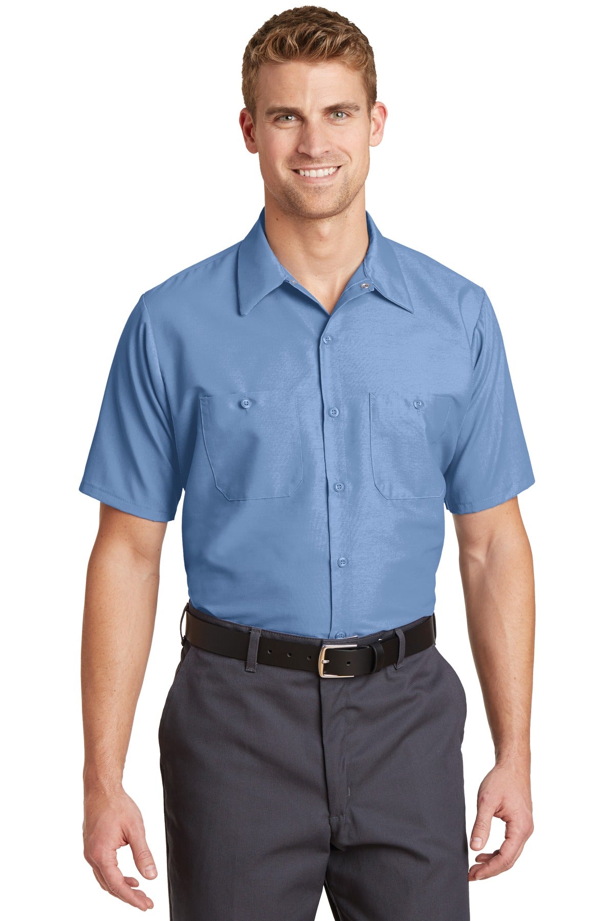 Red Kap ® Long Size, Short Sleeve Industrial Work Shirt. SP24LONG - Red Kap SP24LONG