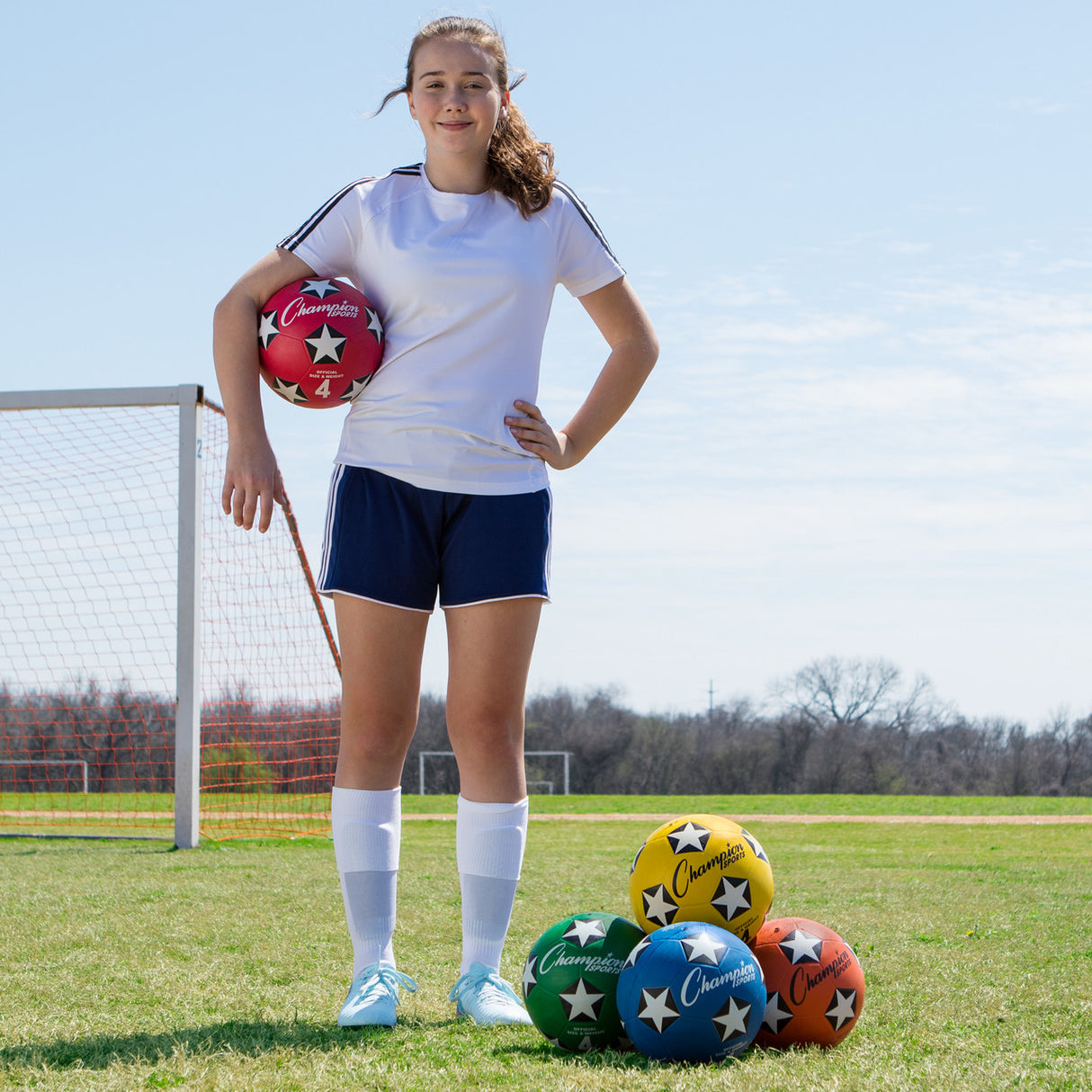 Champion Sports RUBBER COVER SOCCER BALL SIZE 3