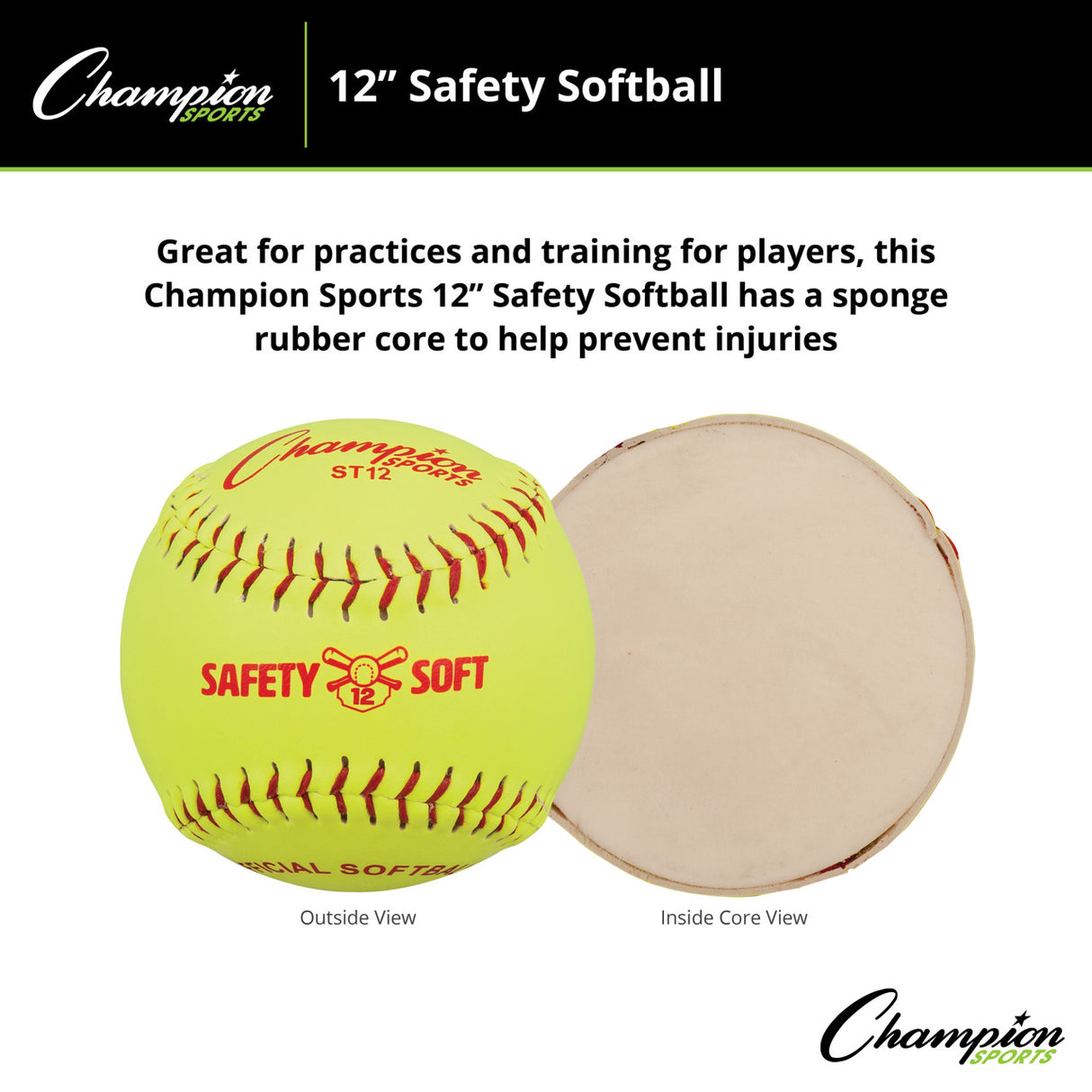 Champion Sports SAFETY SOFTBALLS 11"