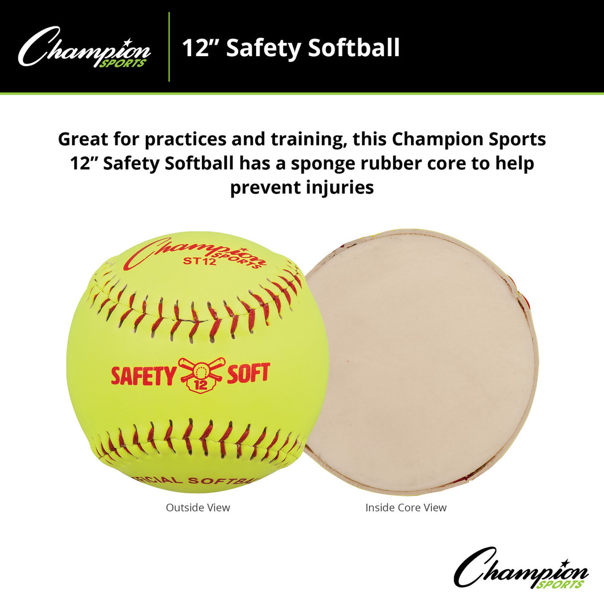 Champion Sports SAFETY SOFTBALLS 11"