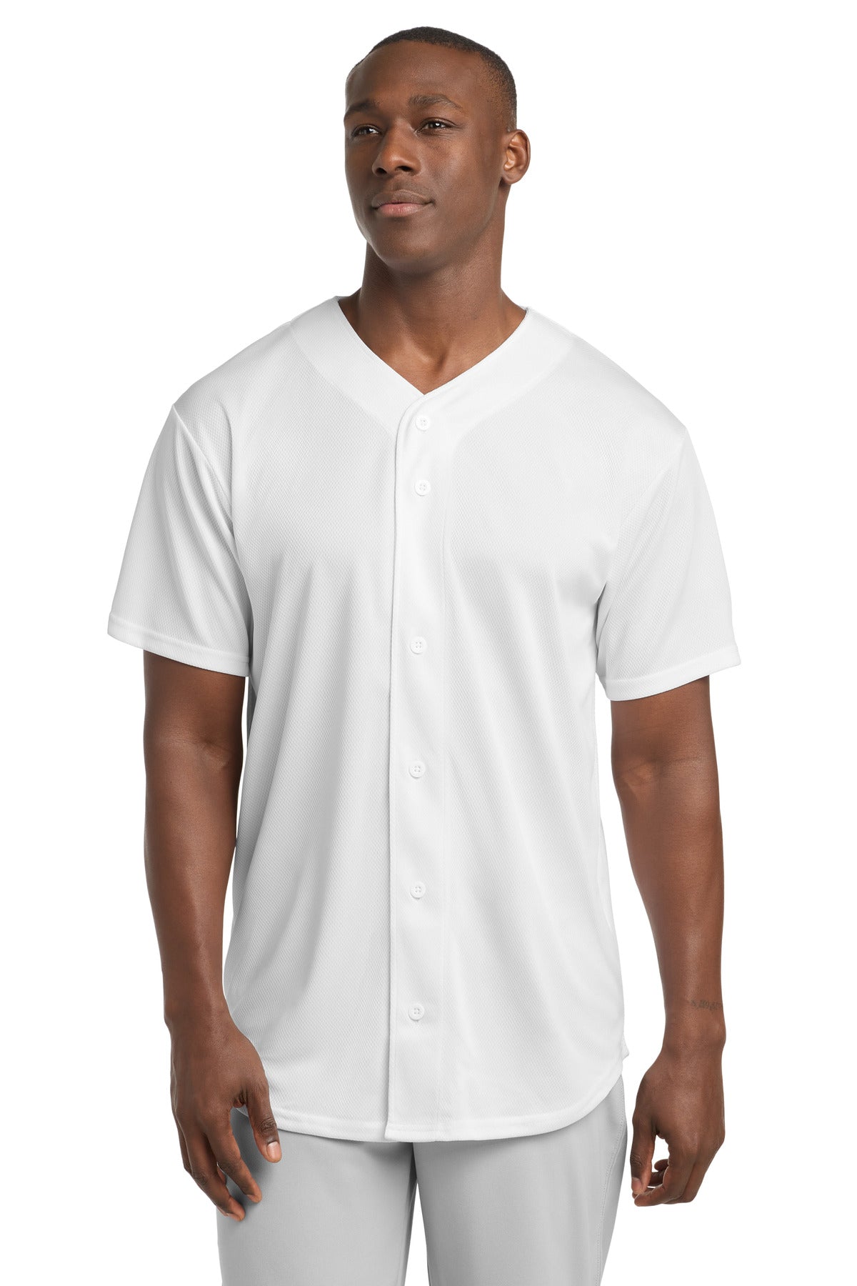 Sport-Tek ST220 PosiCharge Tough Mesh Full-Button Jersey