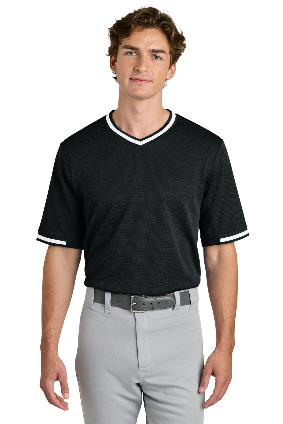 Sport-Tek ST221 Tough Mesh V-Neck Baseball Jersey