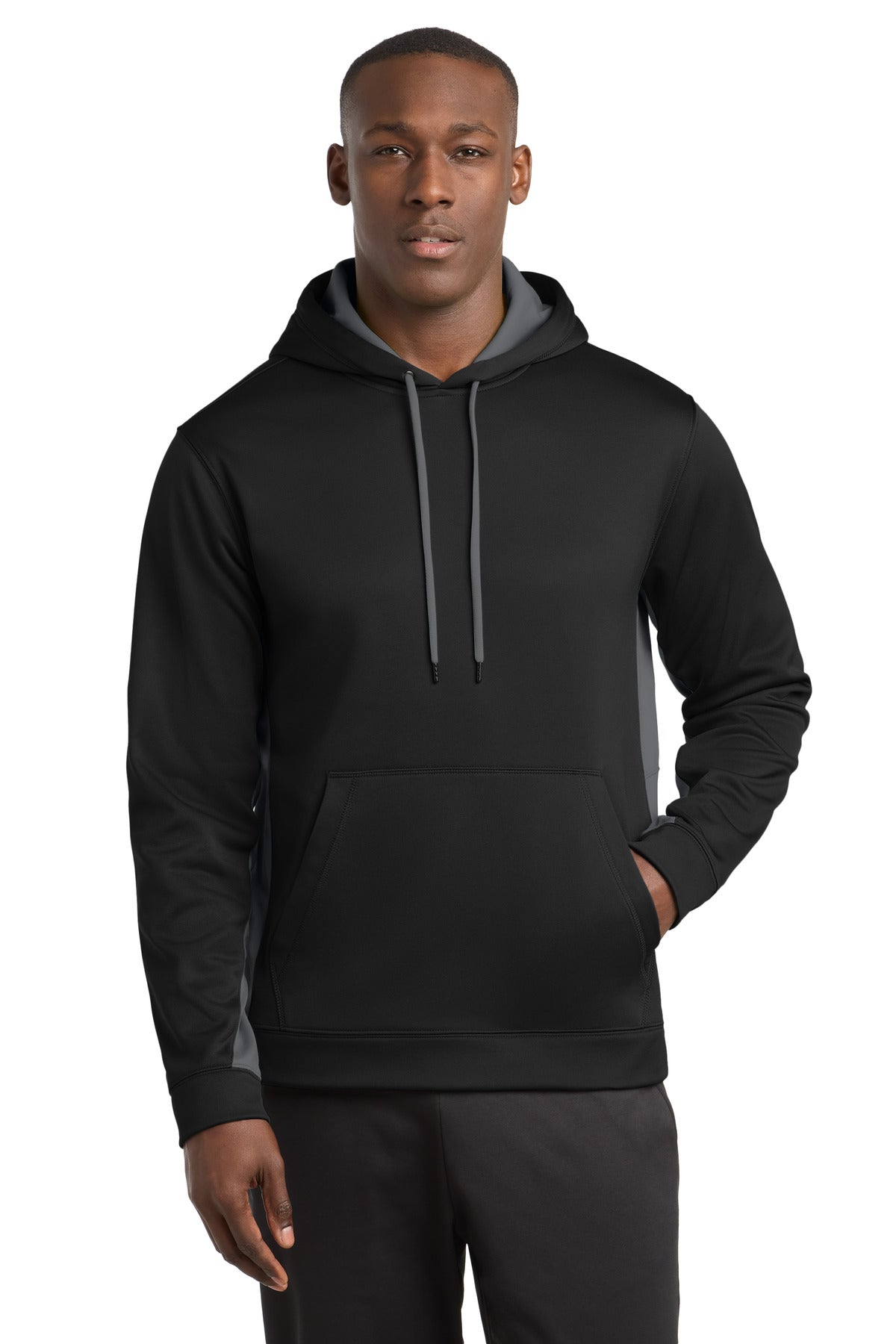 Sport-Tek ST235 Sport-Wick Fleece Colorblock Hooded Pullover