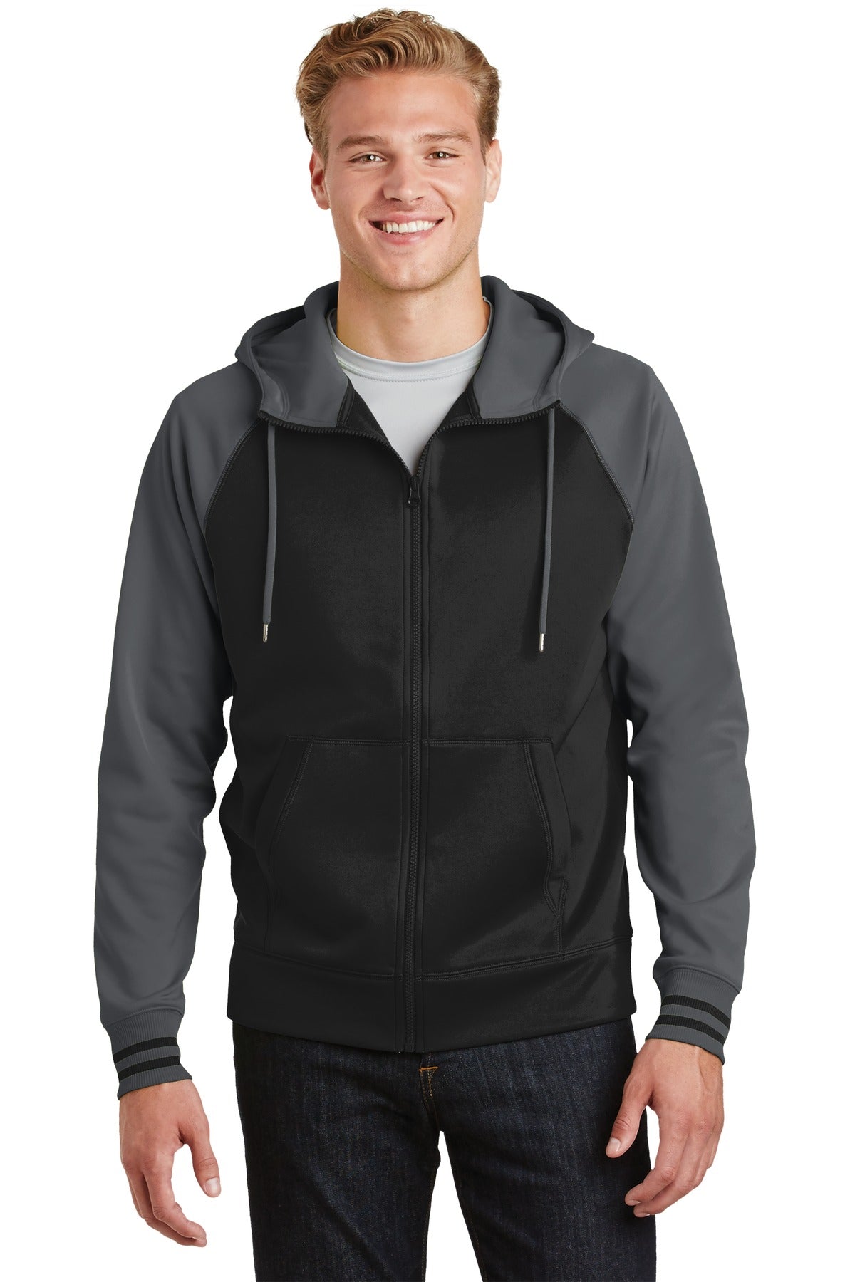 Sport-Tek ® Sport-Wick ® Varsity Fleece Full-Zip Hooded Jacket. ST236 - Sport-Tek ST236