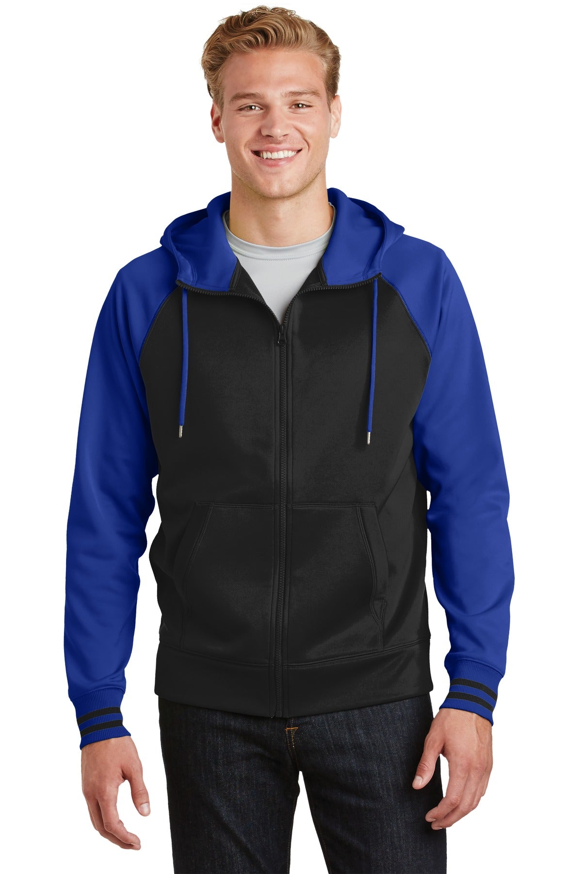 Sport-Tek ® Sport-Wick ® Varsity Fleece Full-Zip Hooded Jacket. ST236 - Sport-Tek ST236