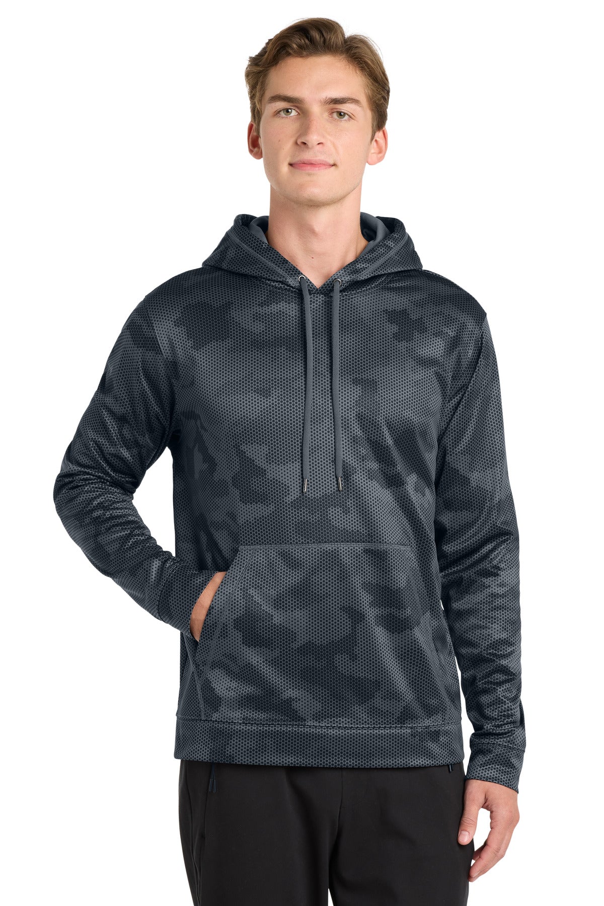 Sport-Tek ST240 Sport-Wick CamoHex Fleece Hooded Pullover