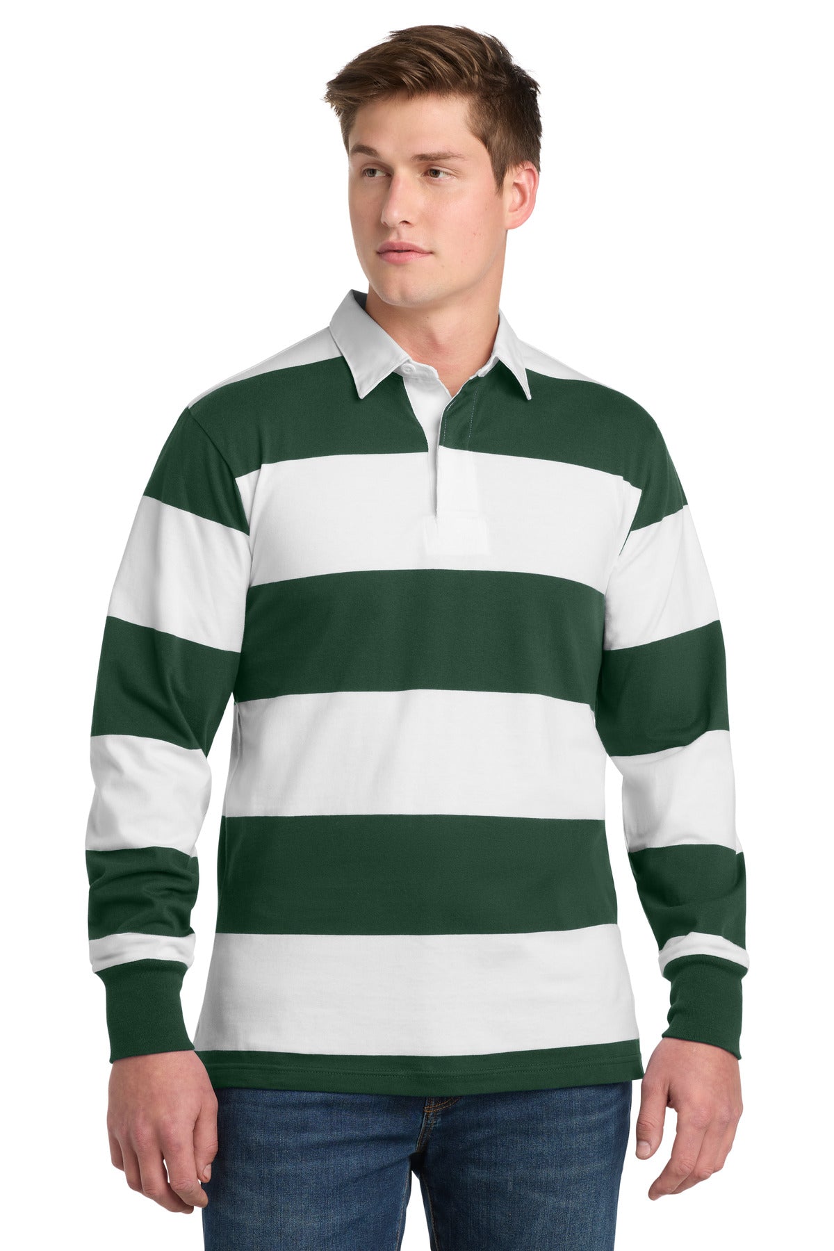 Sport-Tek ST301 Classic Long Sleeve Rugby Polo