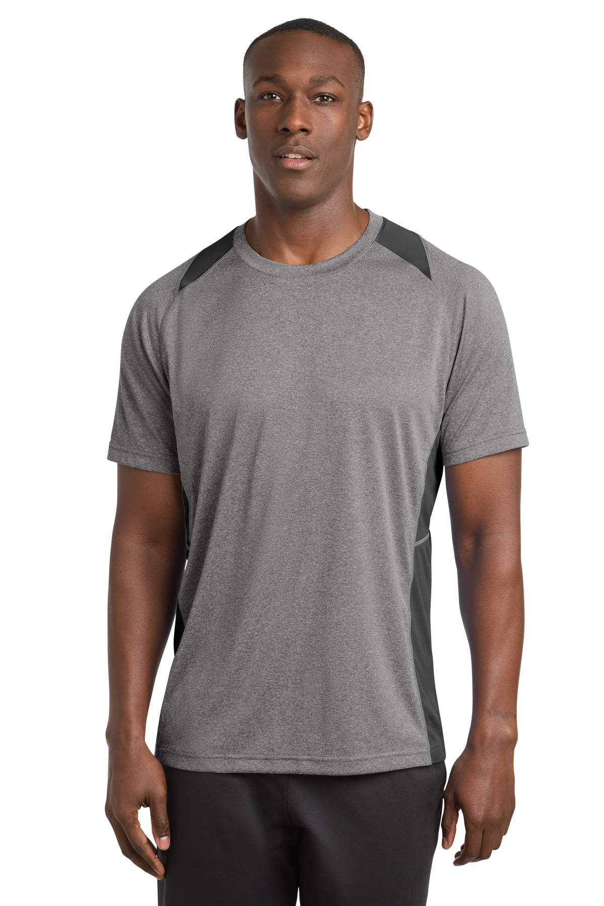 Sport-Tek ST361 Heather Colorblock Contender Tee
